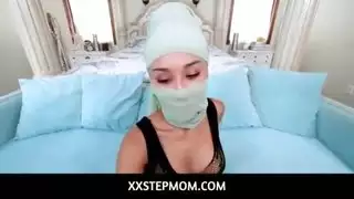 الحجاب العربي كالي لي أراد ربيب الديك ضخمة