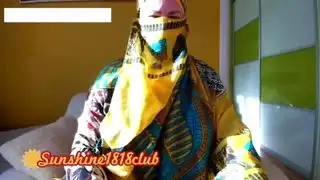 زوجة عربية تركية في الحجاب مع كاميرات كبيرة المسلمون يسجلون أكتوبر